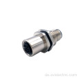 M12-5 Pins männliche und weibliche Bulkhead-Mount-Stecker